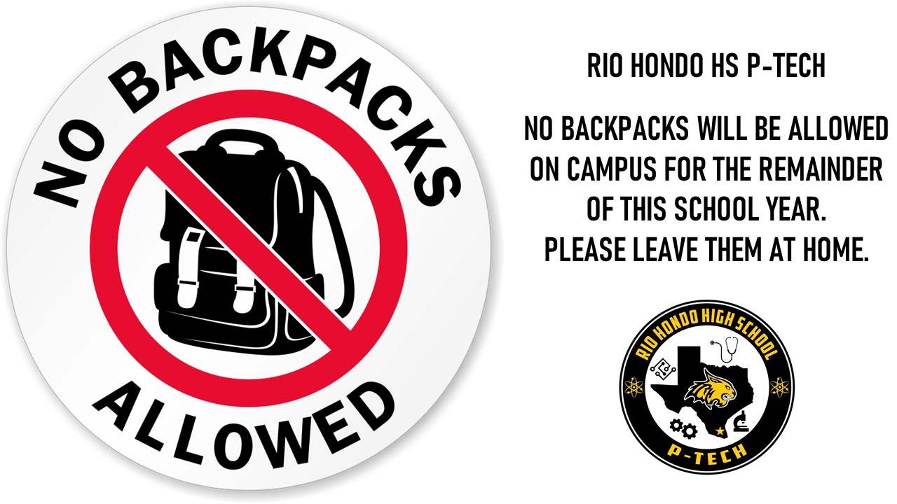 No Backpacks