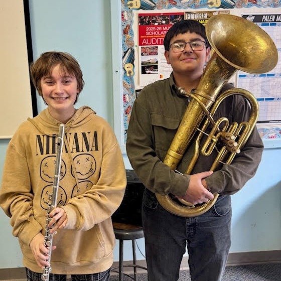 CONGRATULATIONS Emma McDonald (Flute) and Logan Nava (Baritone) on making the 1A-2A