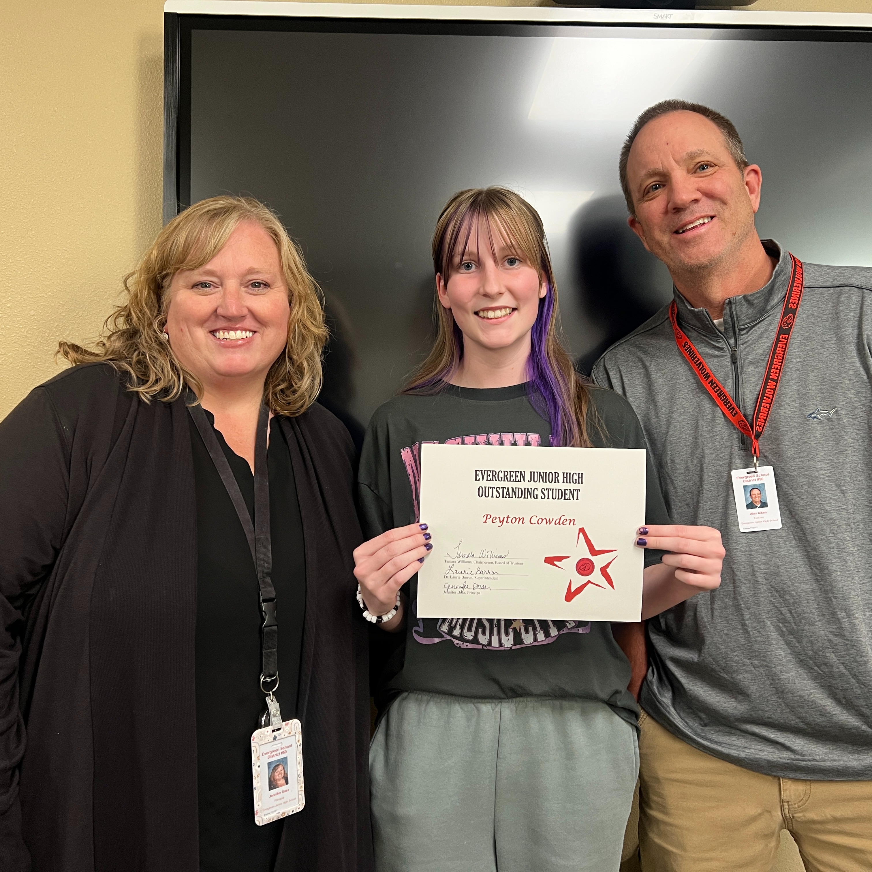 Junior High Student of the Month
