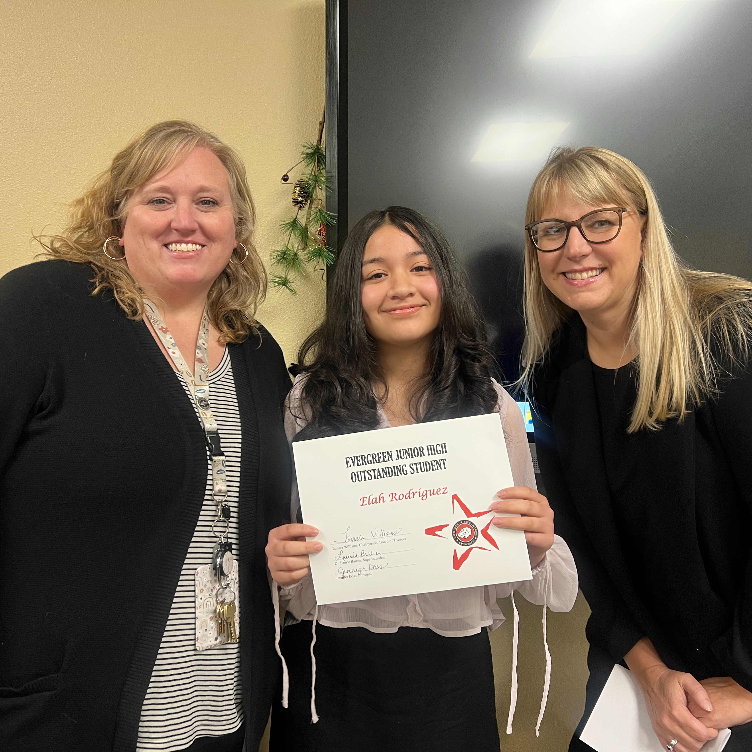 Junior High Student of the Month