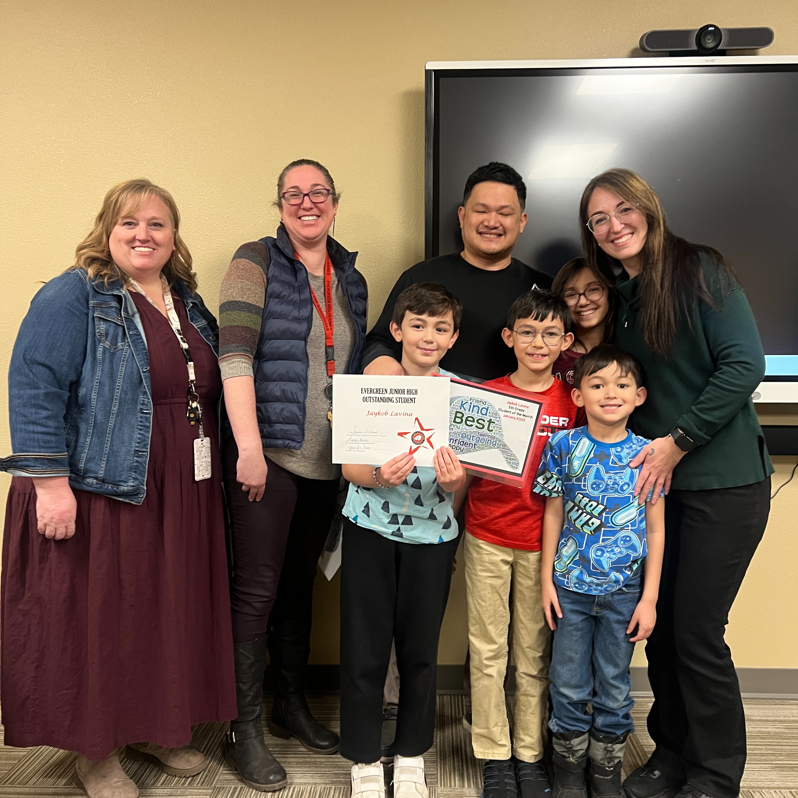 Junior High Student of the Month