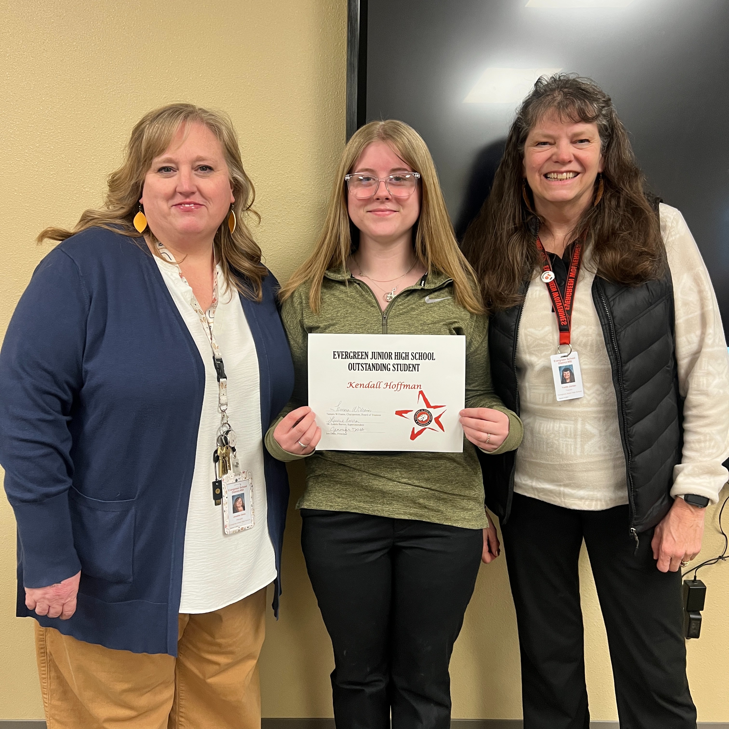 Junior High Student of the Month