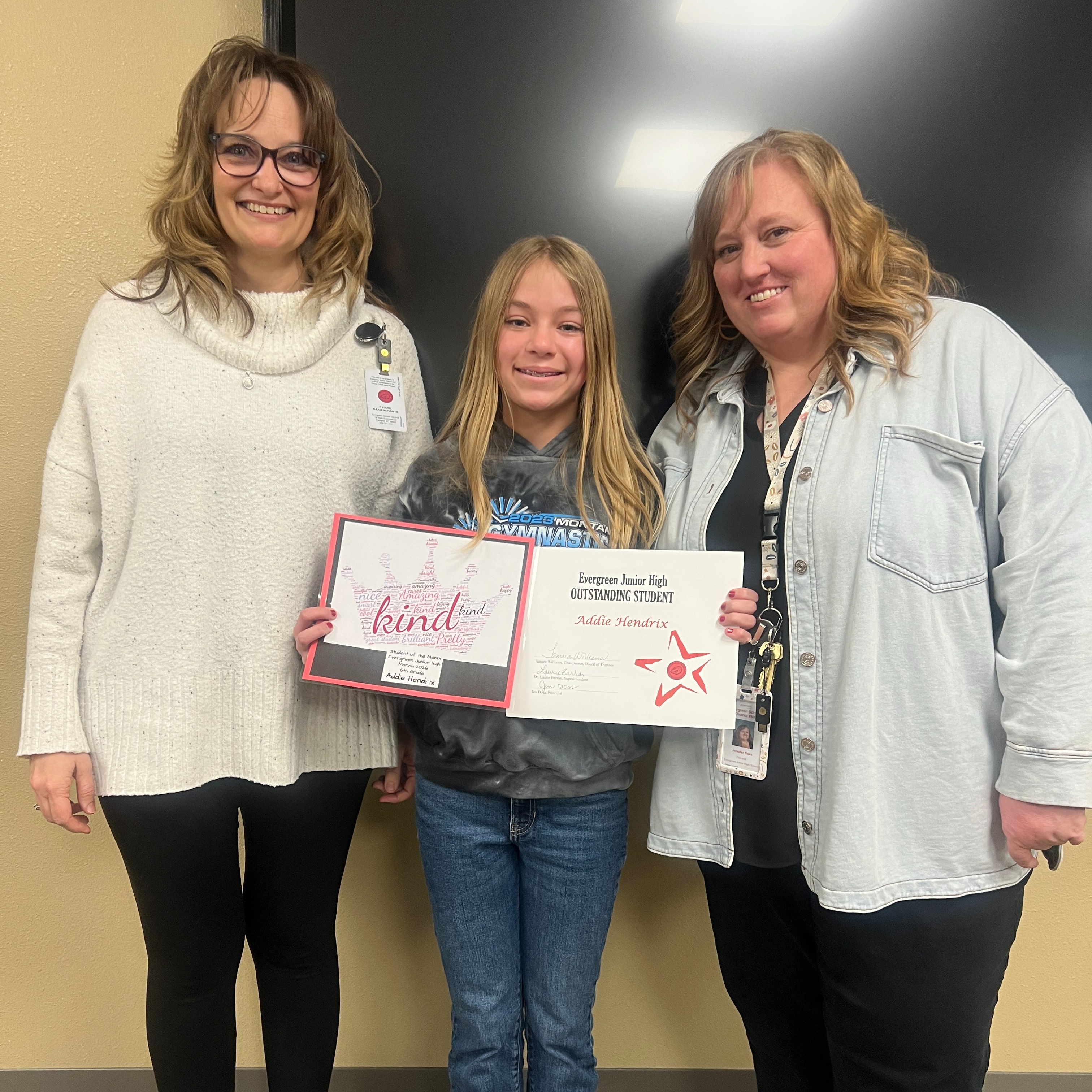 Junior High Student of the Month