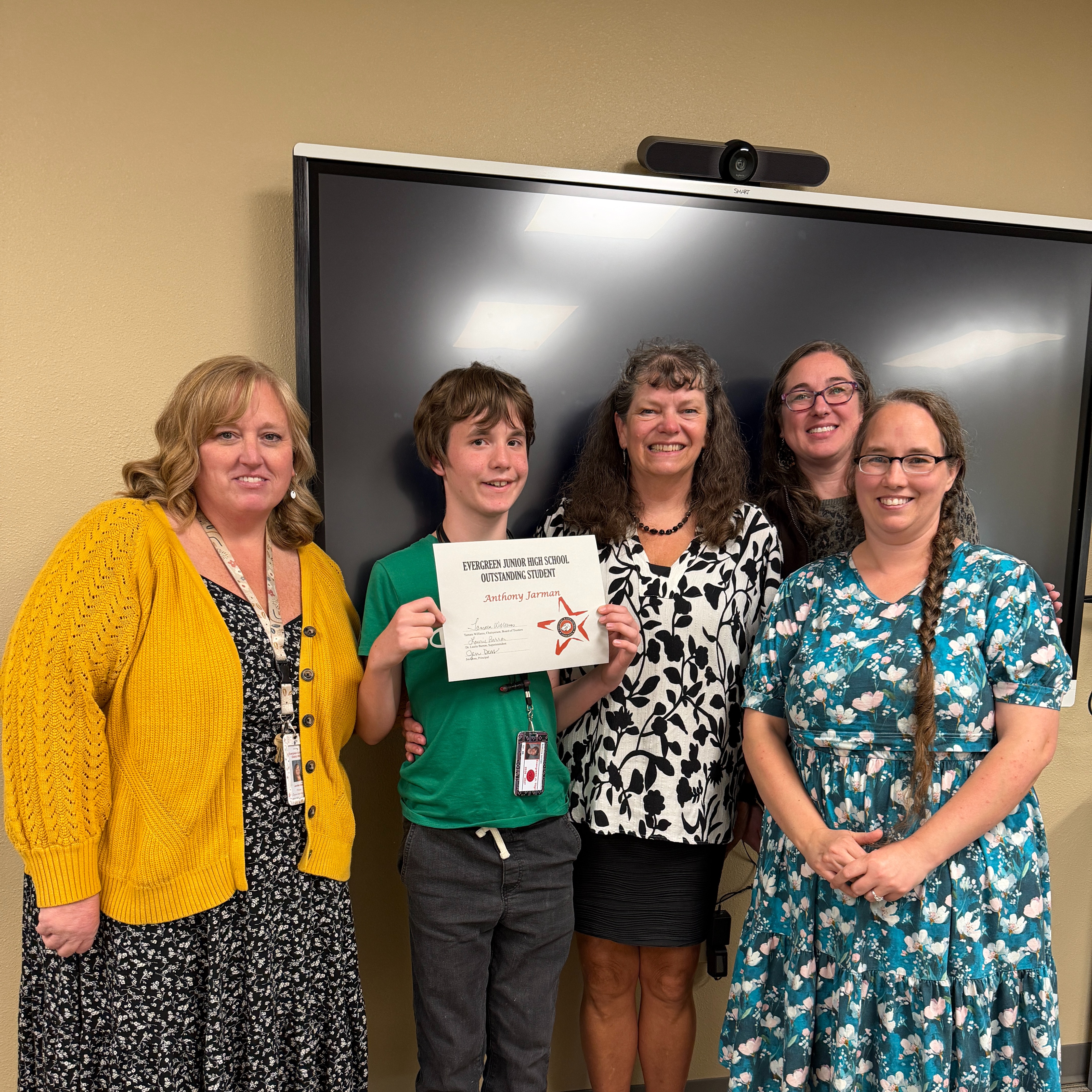 Junior High Student of the Month