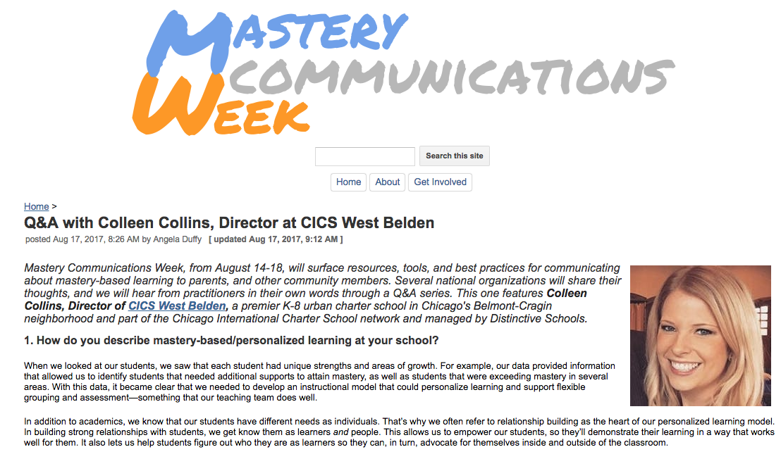 Q&A with Colleen Collins: ​Director at CICS West Belden