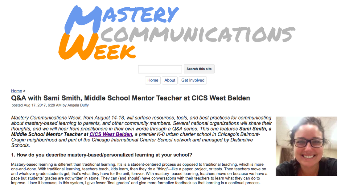 Q&A with Sami Smith: Middle School Mentor Teacher at CICS West Belden