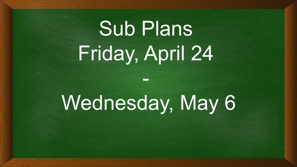 Sub Plans