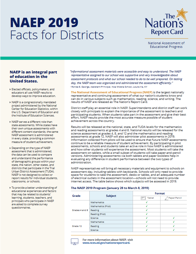 NAEP For Parents | Desert Hills Elementary School