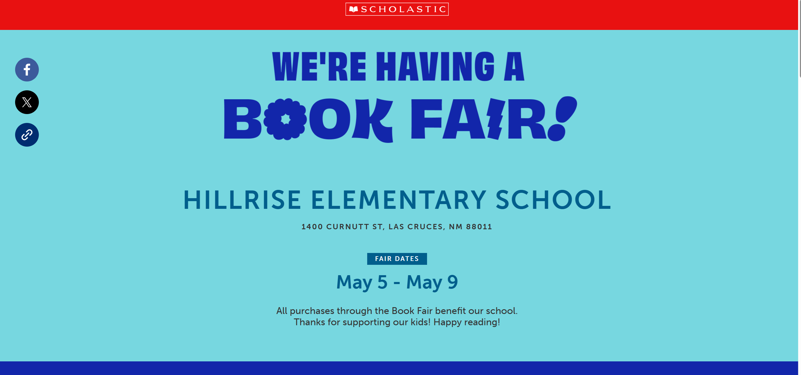 Spring Book Fair Announcement