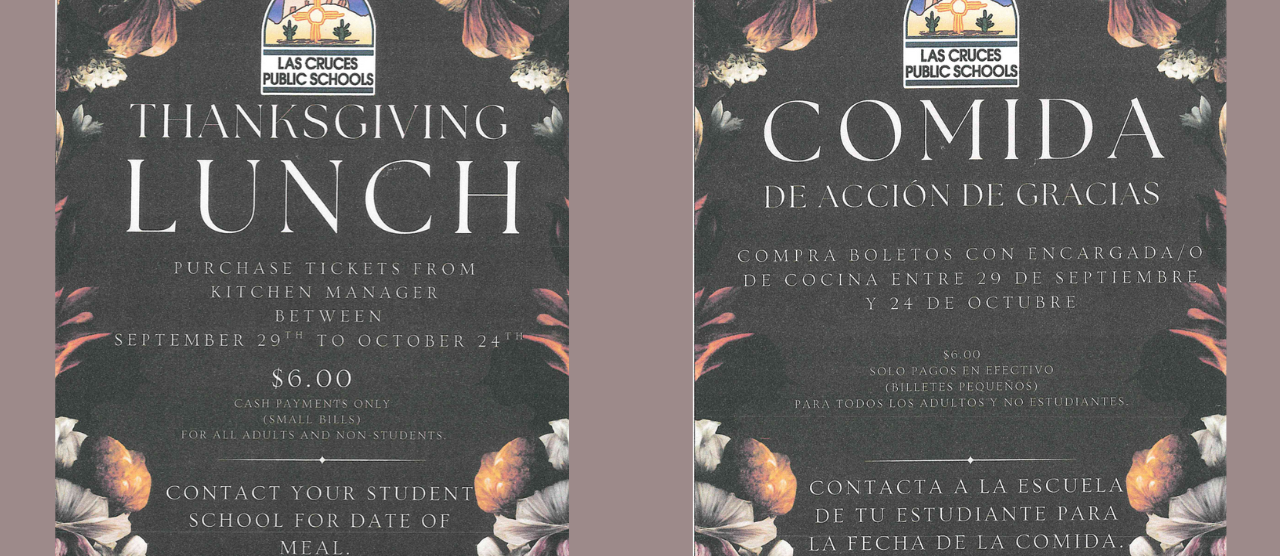 Thanksgiving Lunch Tickets Onsale September 29