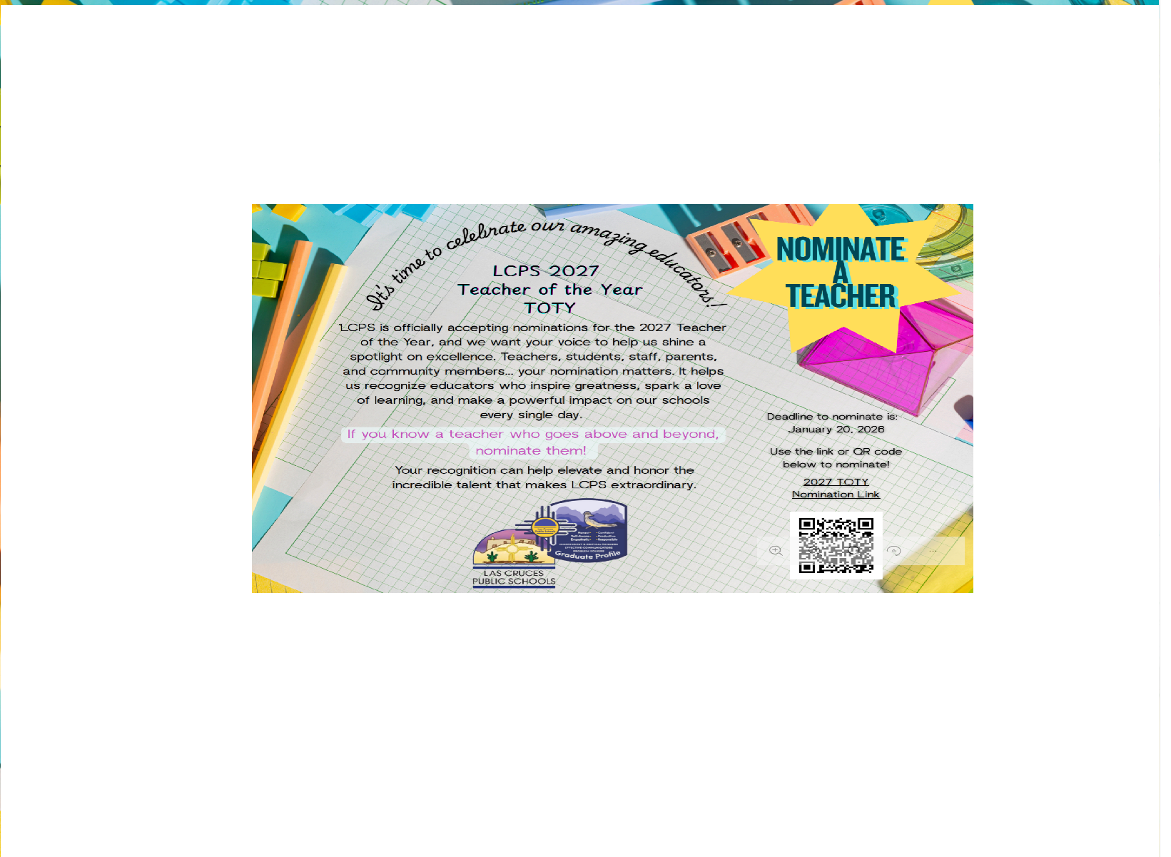 Teacher of the Year Nomination 