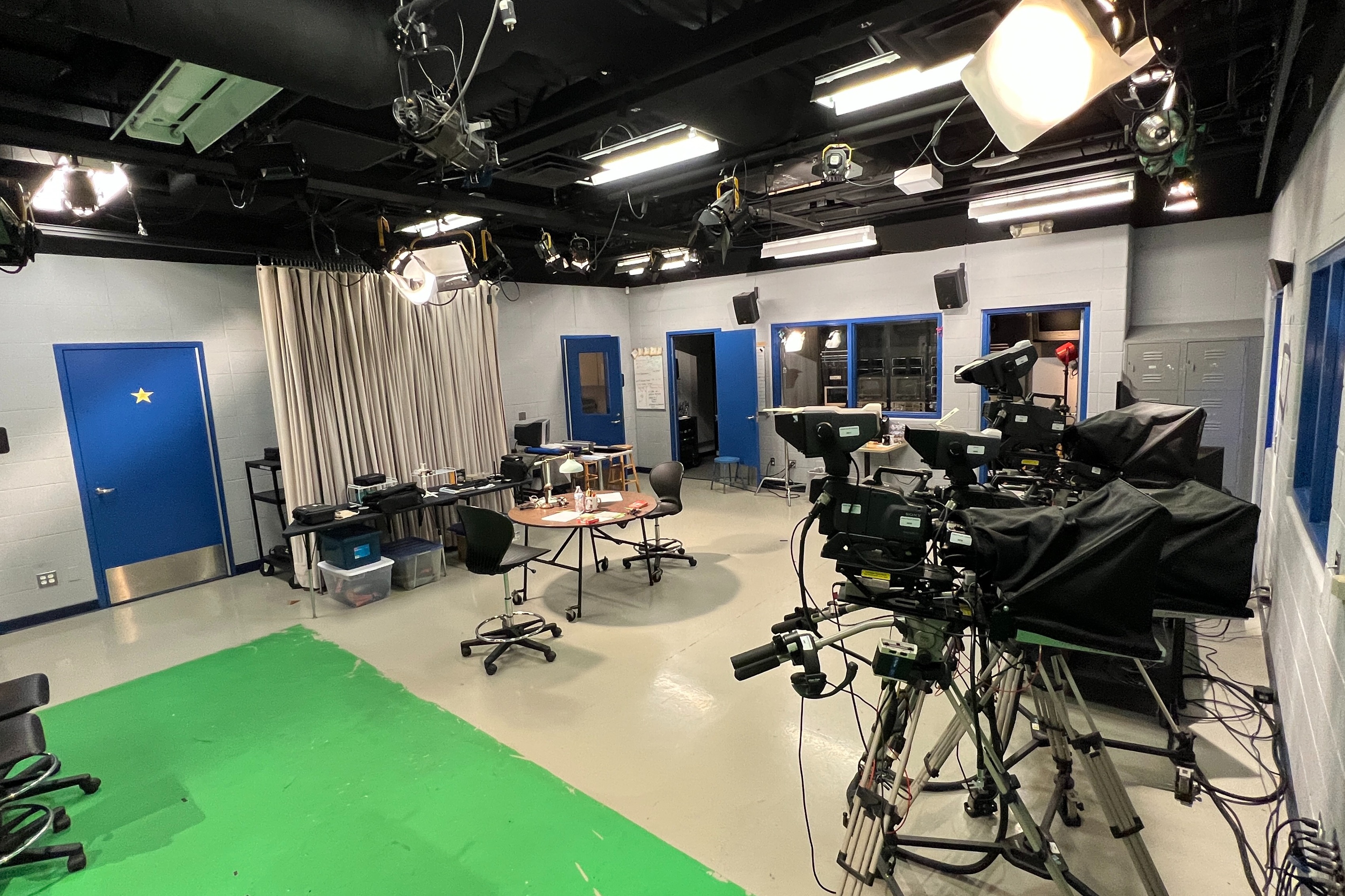 a picture of inside HVS-TV studio