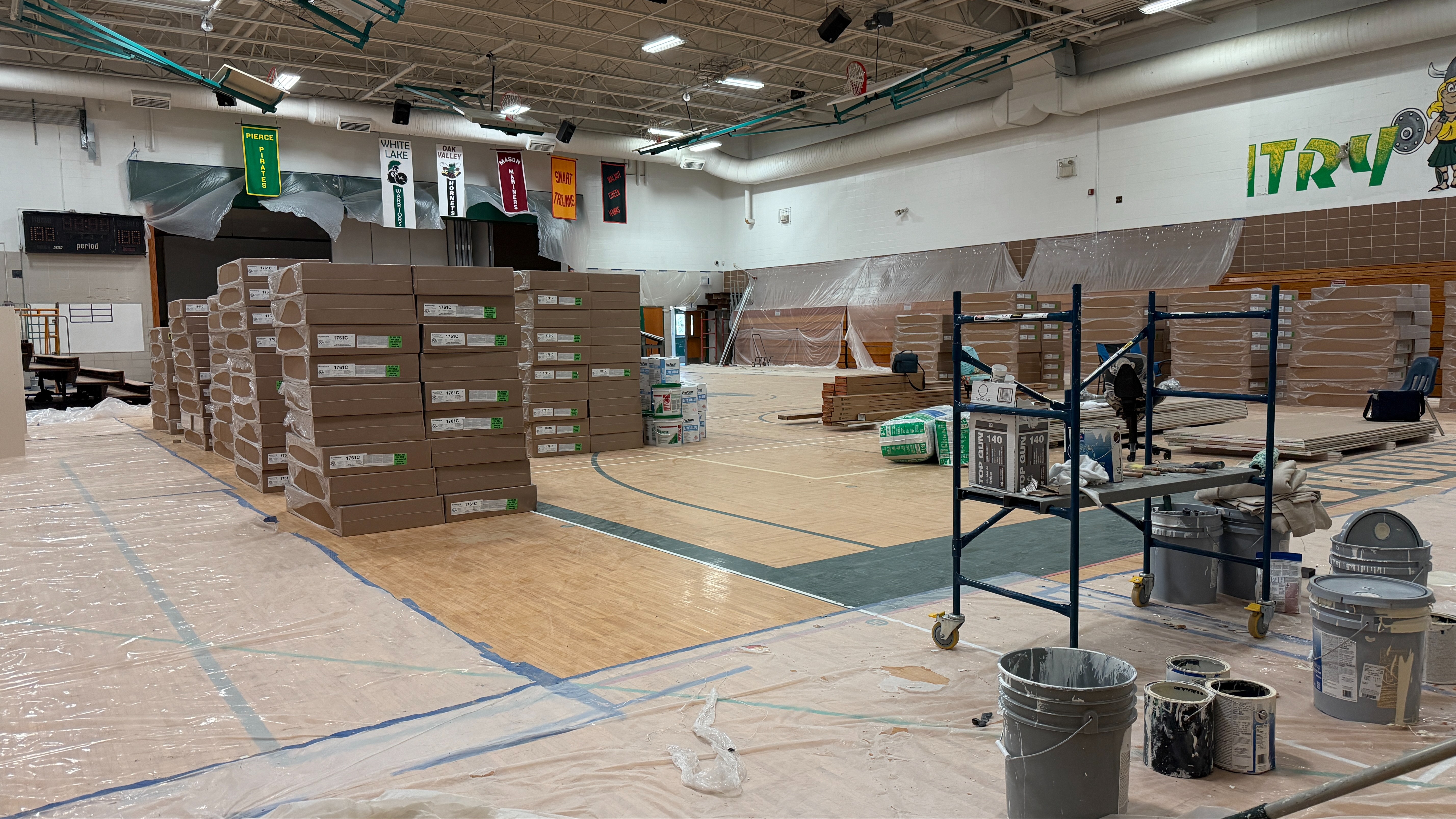 Construction at Milford high School