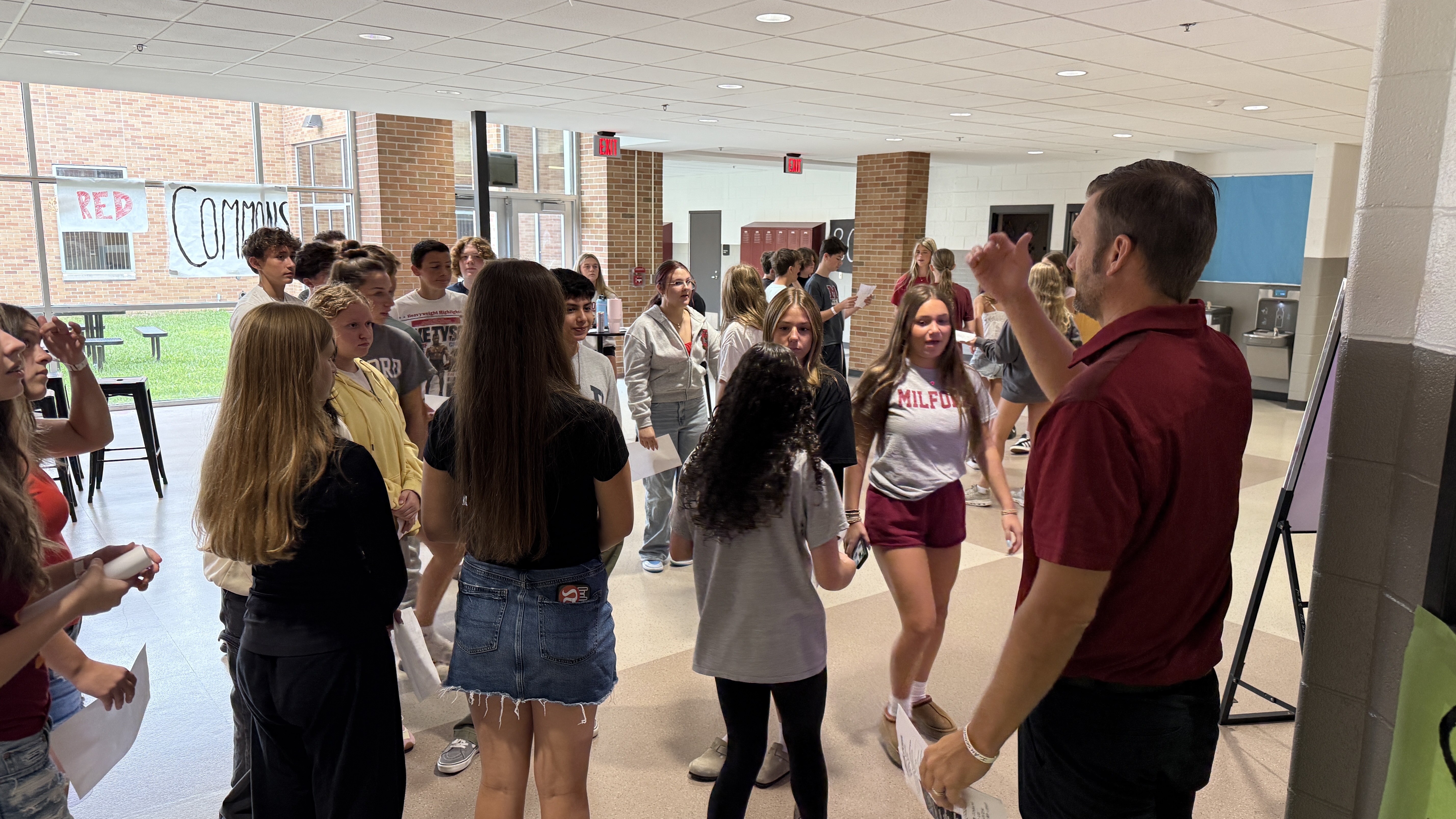 students at orientation