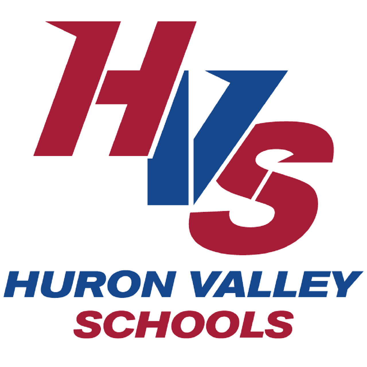 HVS logo red H blue V red S