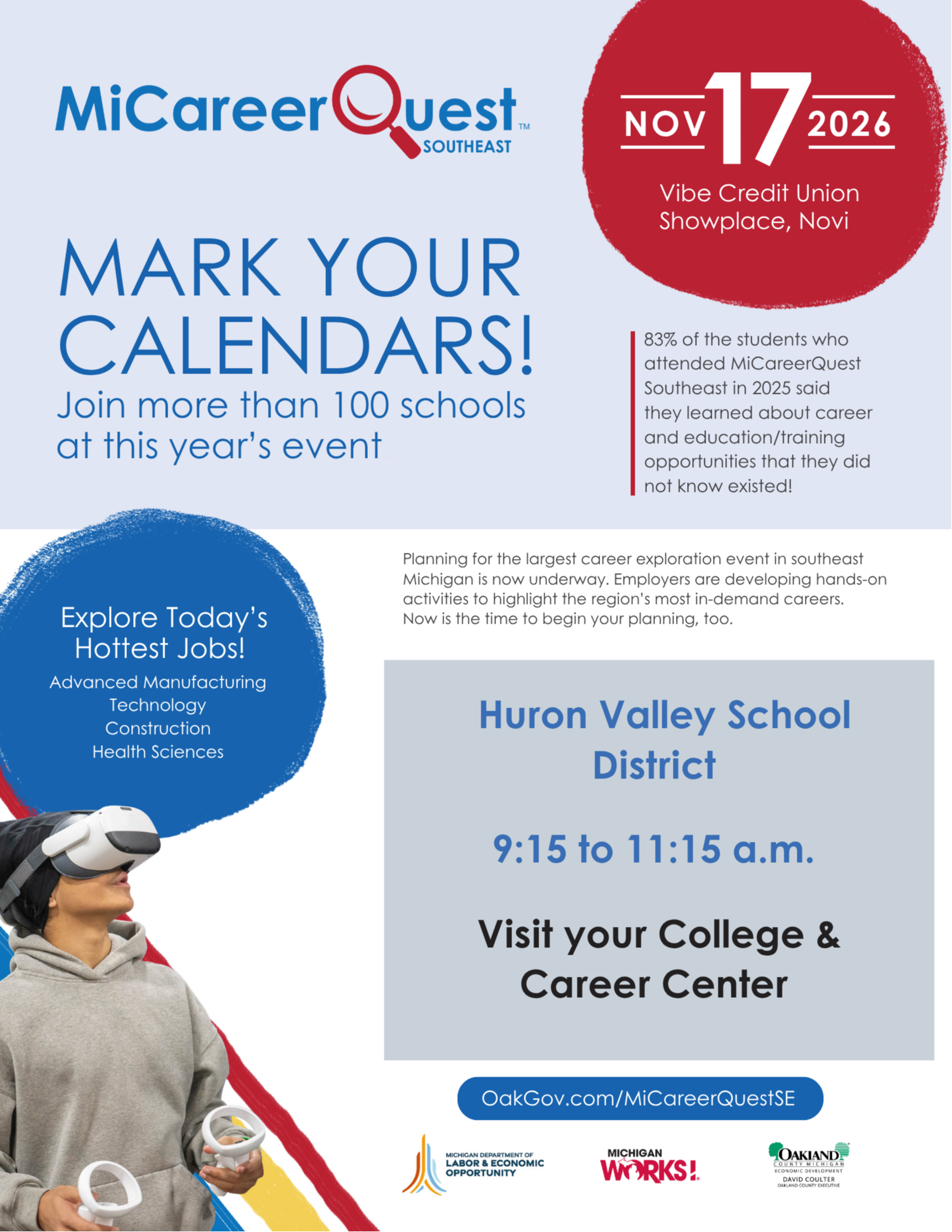 MiCareer Quest is coming up! Visit your college centers today.