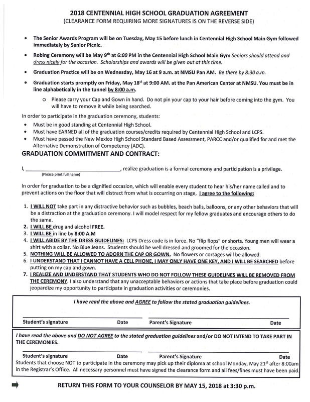 Sample Graduation Ceremony Agreement