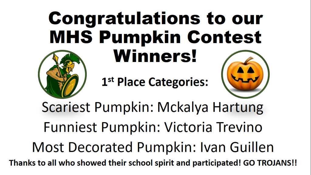 Pumpkin Contest Winners