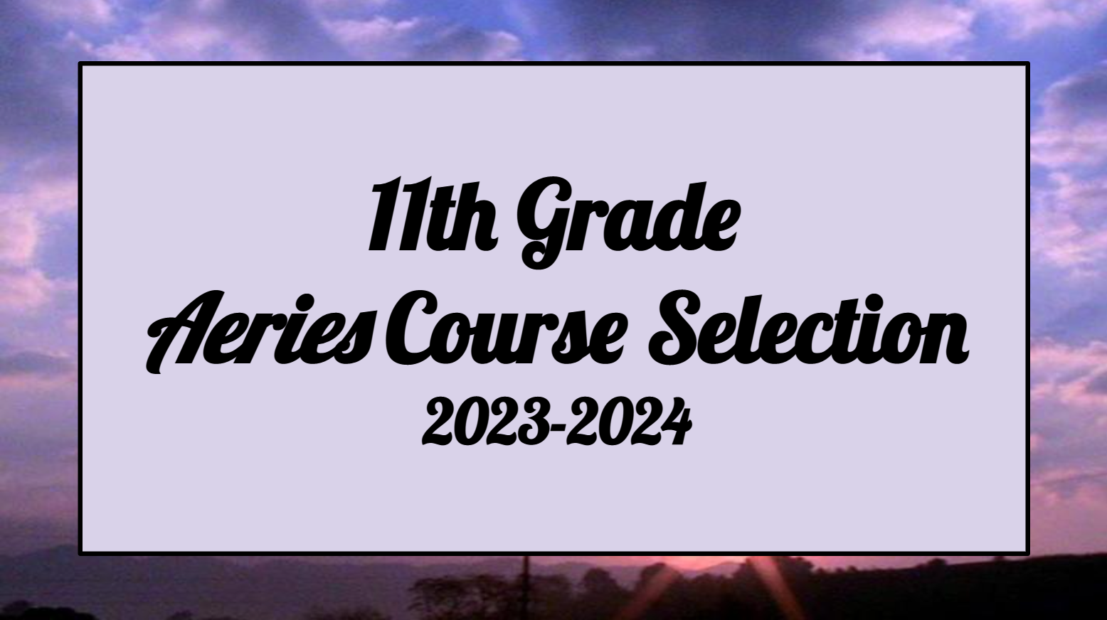 10th Grade Couse Selection Slides