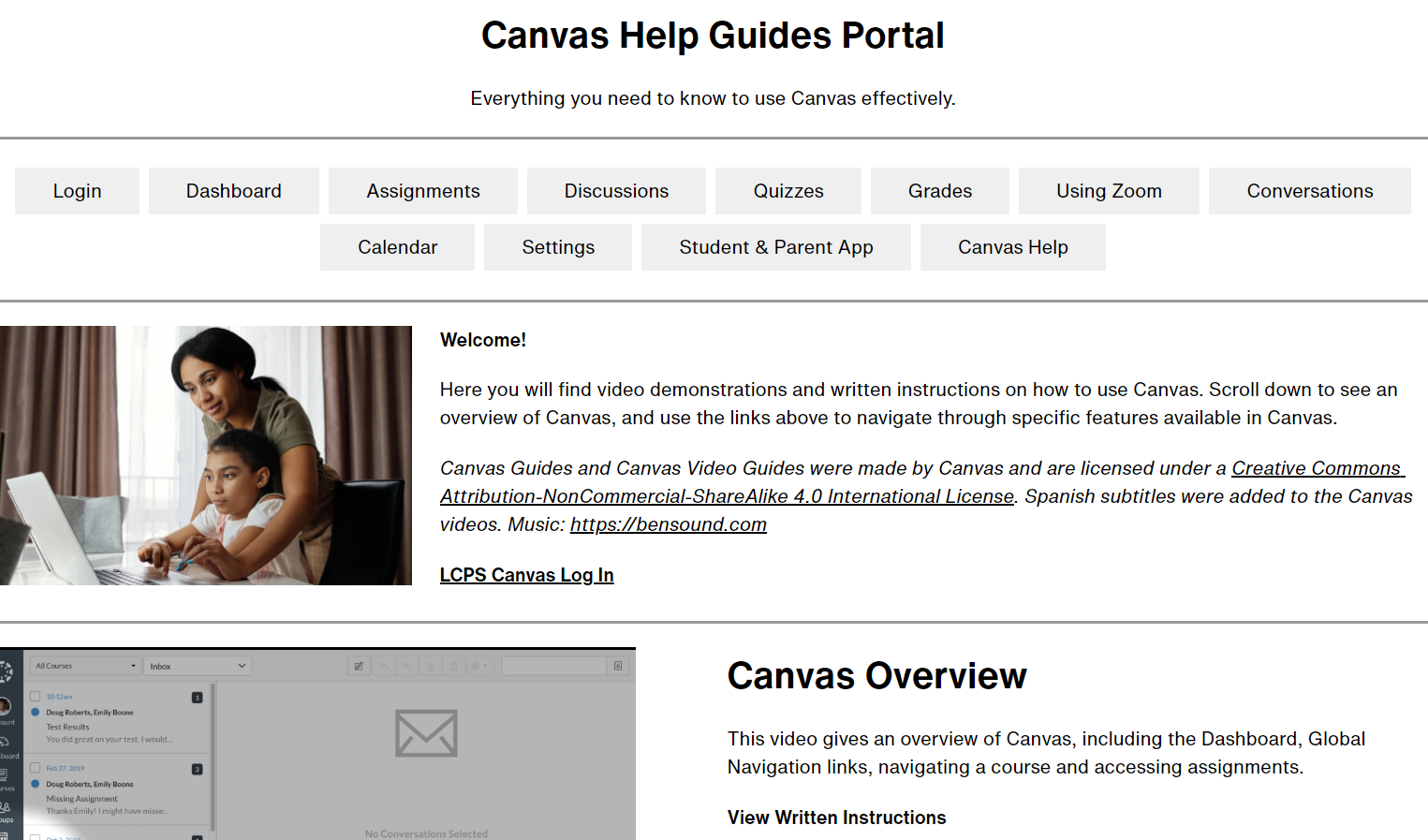 Canvas Help Guides Portal