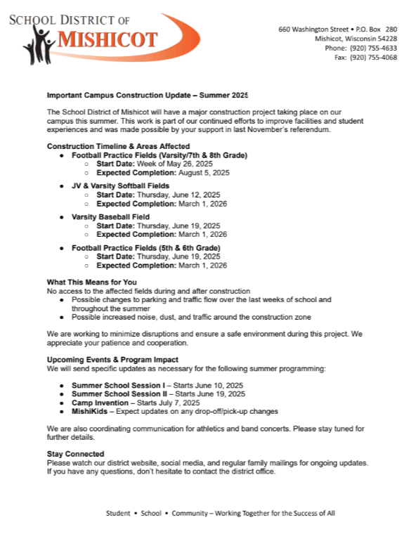Construction Updates