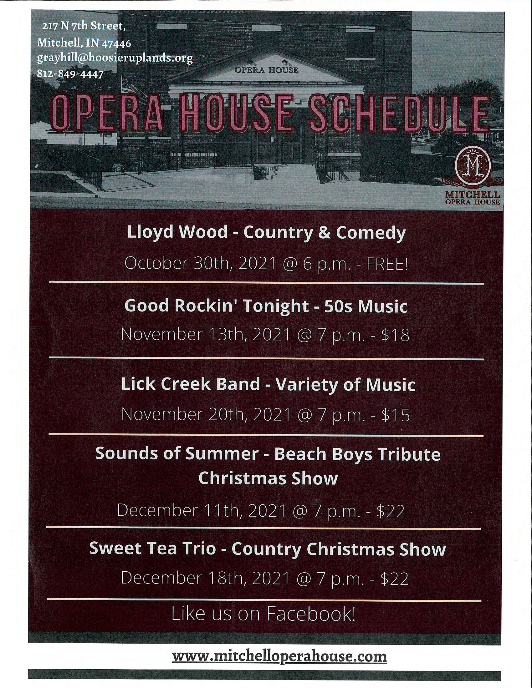 Mitchell Opera House Calendar Mitchell Community Schools