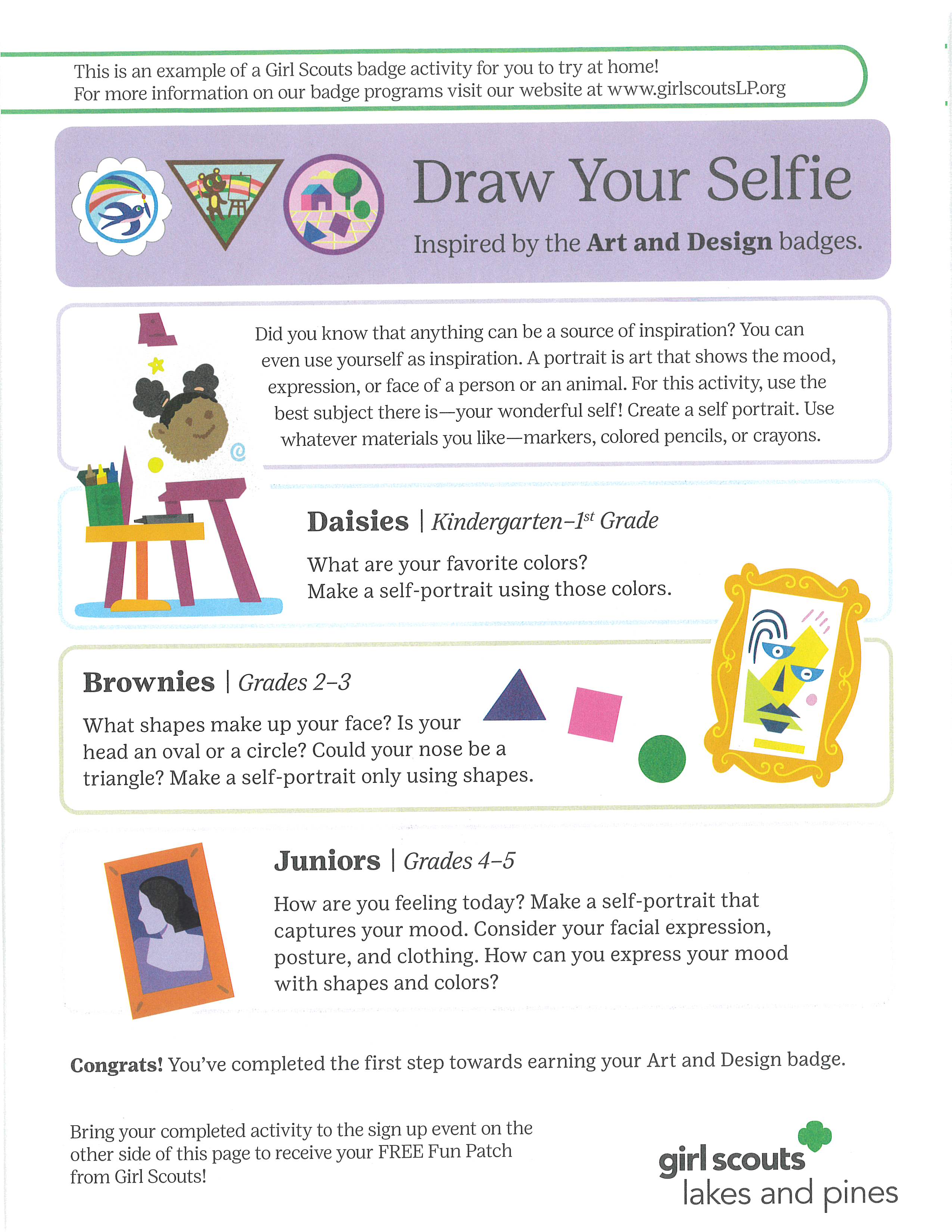 Informational flyer for girl scout event being held Thursday, Sept 17 at 5:30pm in the ACGC Elementary school cafeteria