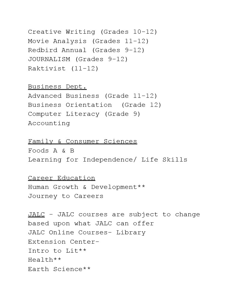 Course Lists
