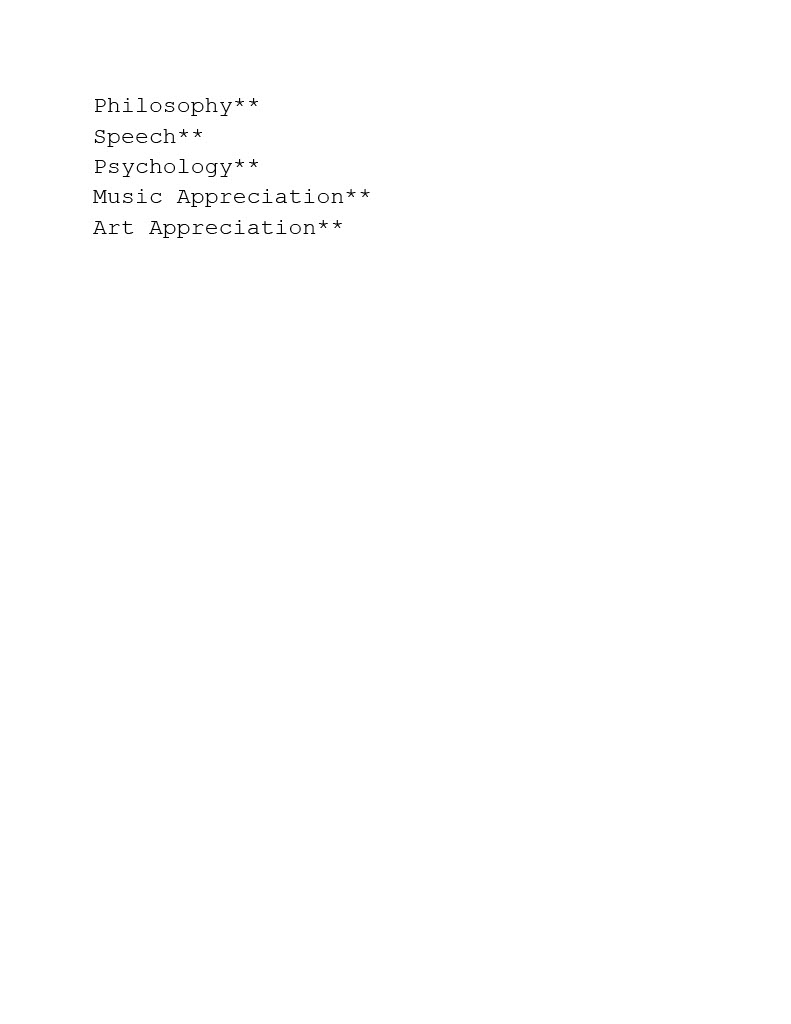 Course Lists