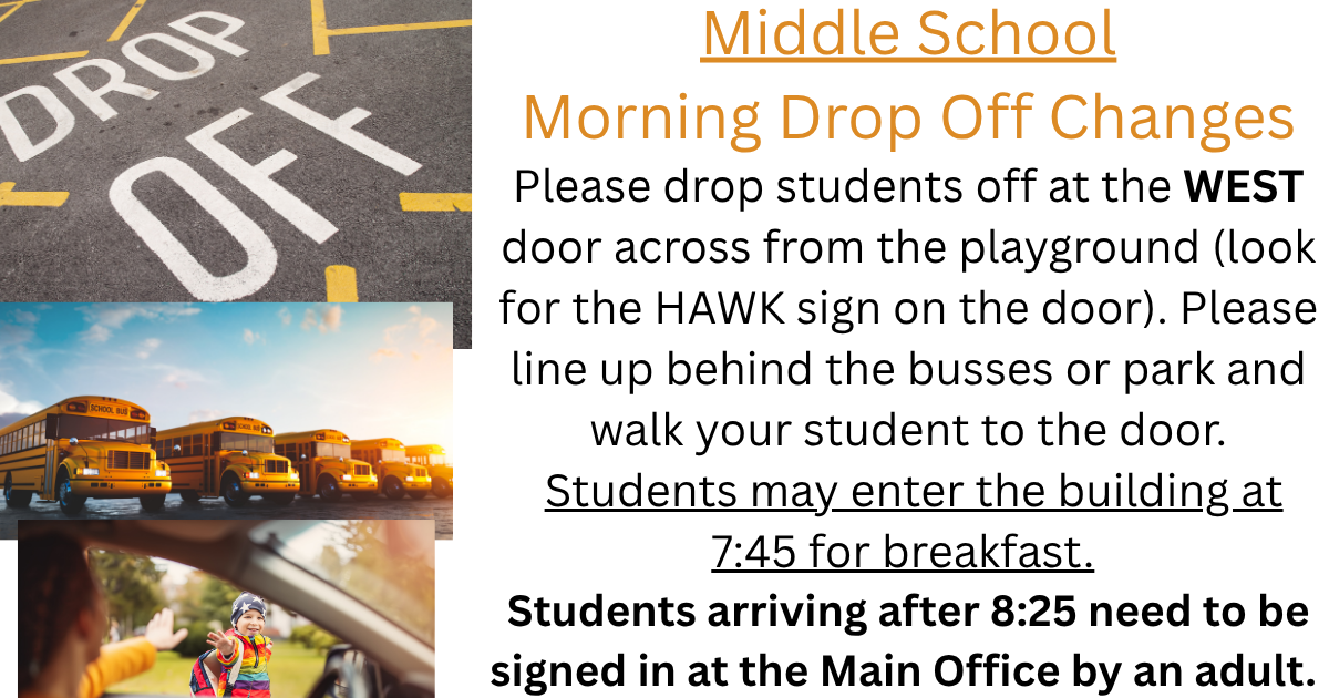 Middle School Drop Off Changes