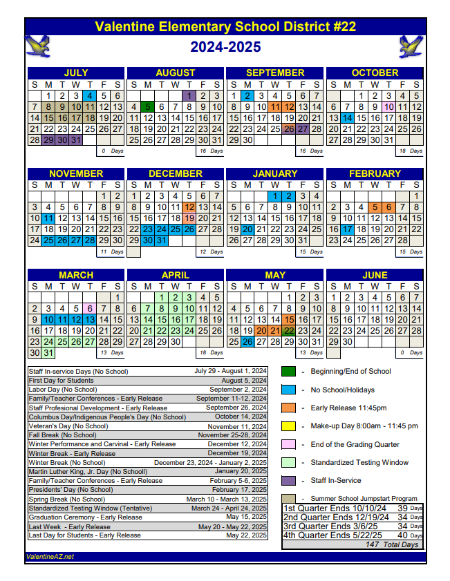 SY 2024-2025 Calendar