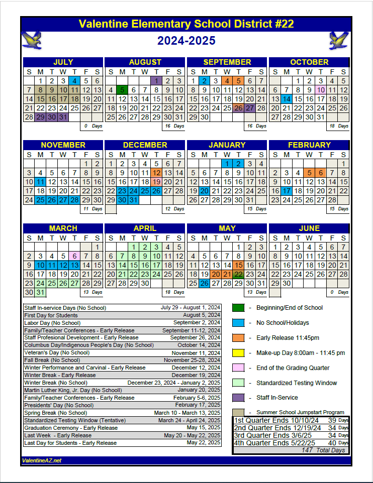 SY 2024-2025 Calendar