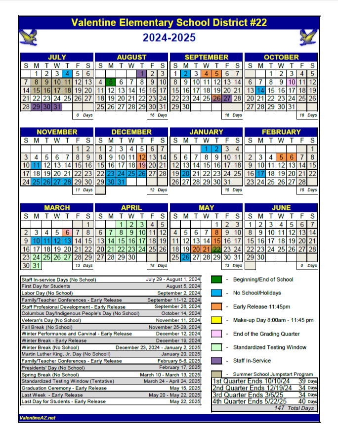 SY 2024-2025 Calendar