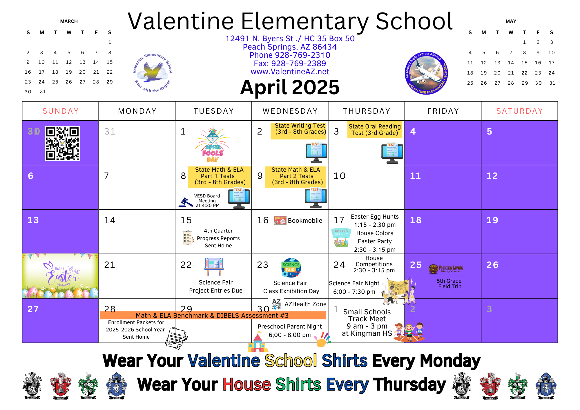 April  2025 Events Calendar