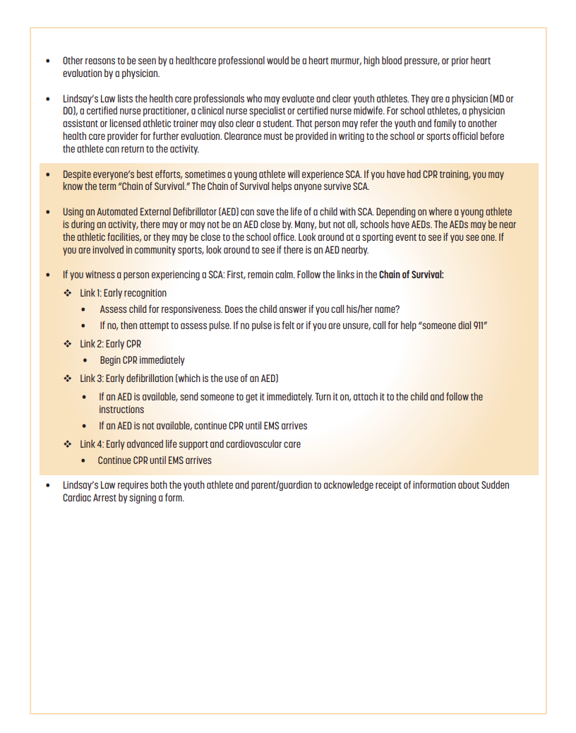 Lindsay's Law- Sudden Cardiac Arrest