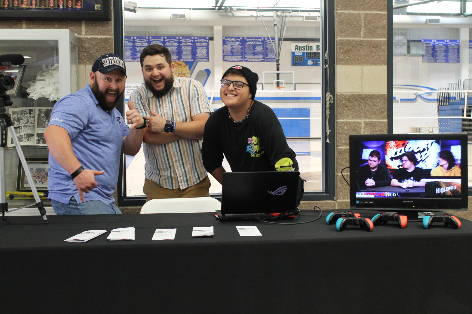 esports welcome table during open house