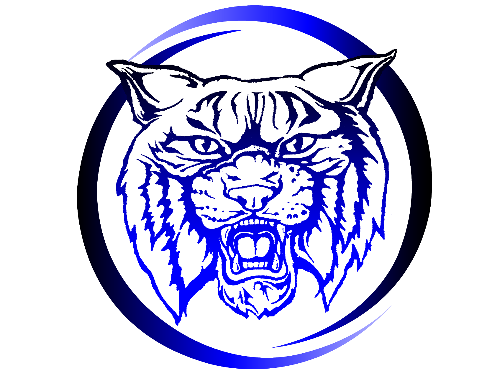 Wildcat head high school logo