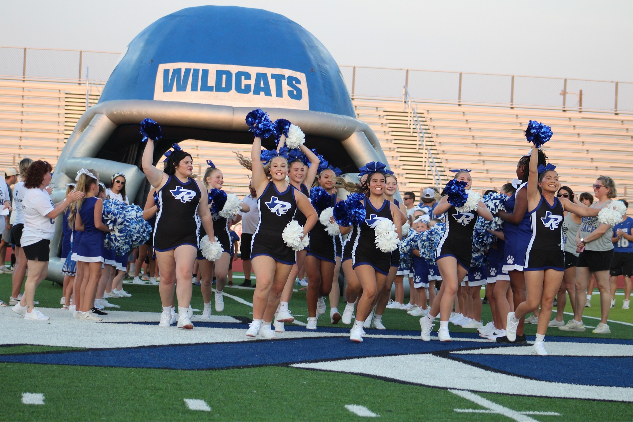 cheerleaders during performance