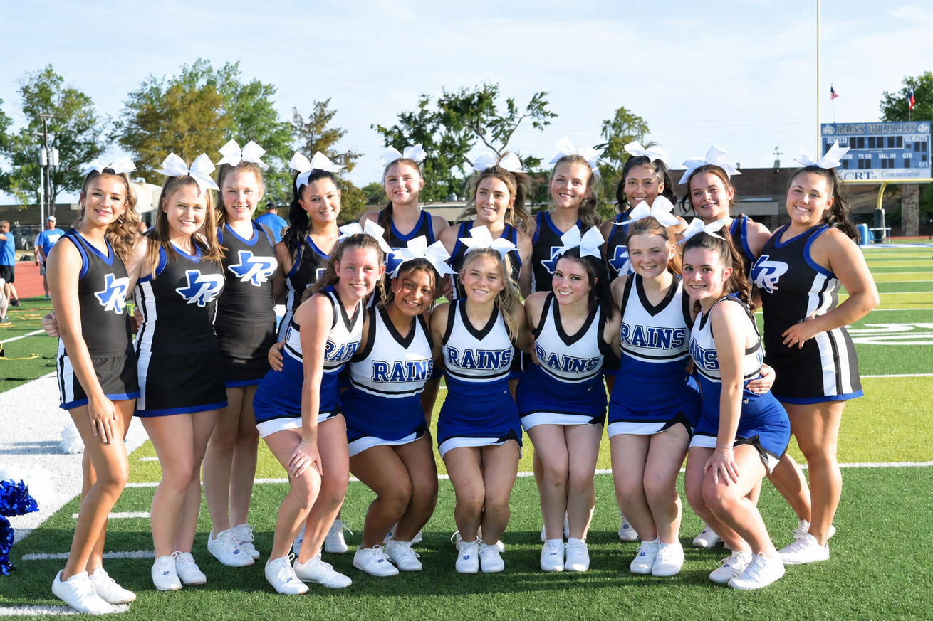 cheerleaders during performance