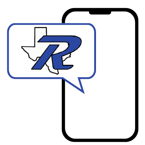 phone with notification and Texas R Logo