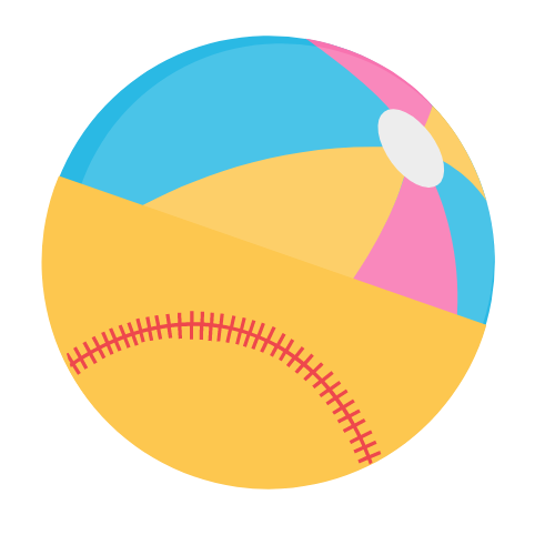 Beach ball morphed into a softball