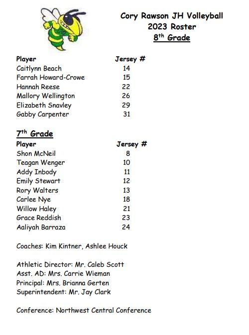 Volleyball CoryRawson Local Schools