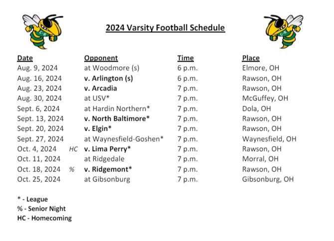 Football Schedule