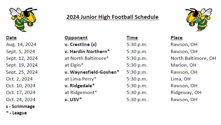 JH FB Schedule