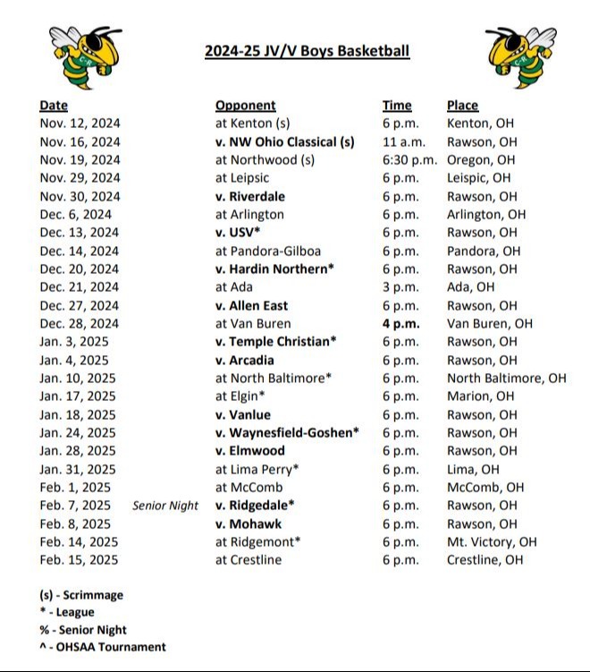 BBK Schedule