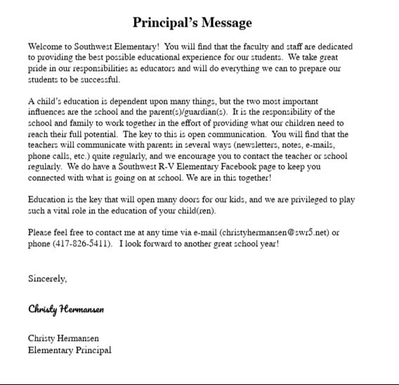 Mrs. Hermansen Welcome