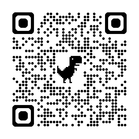 A square, black-and-white QR code set against a plain white background. The code is designed for digital scanning to direct users to a website.