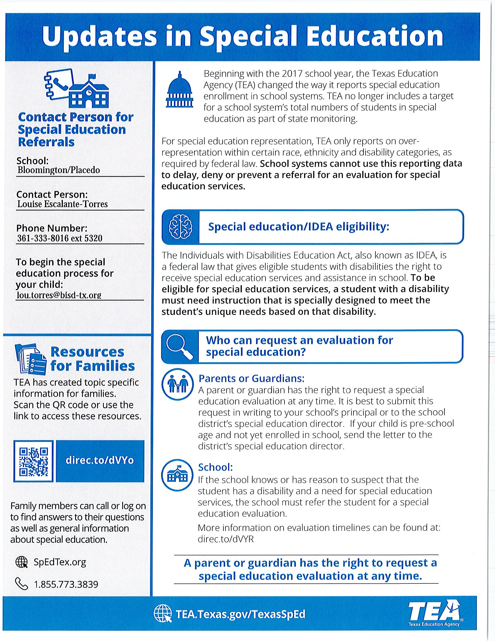 Special Education Bloomington ISD