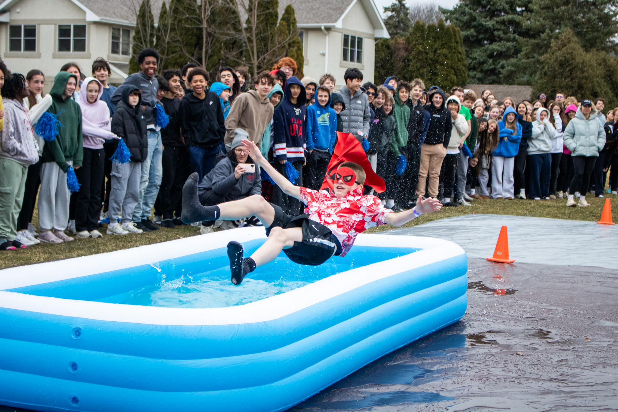 pjh student jumping for polar plunge