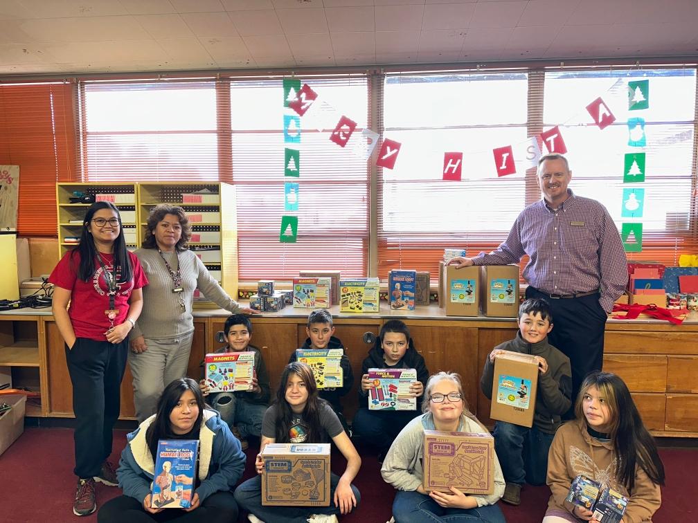 Maria, Gracie, Dan, and Students